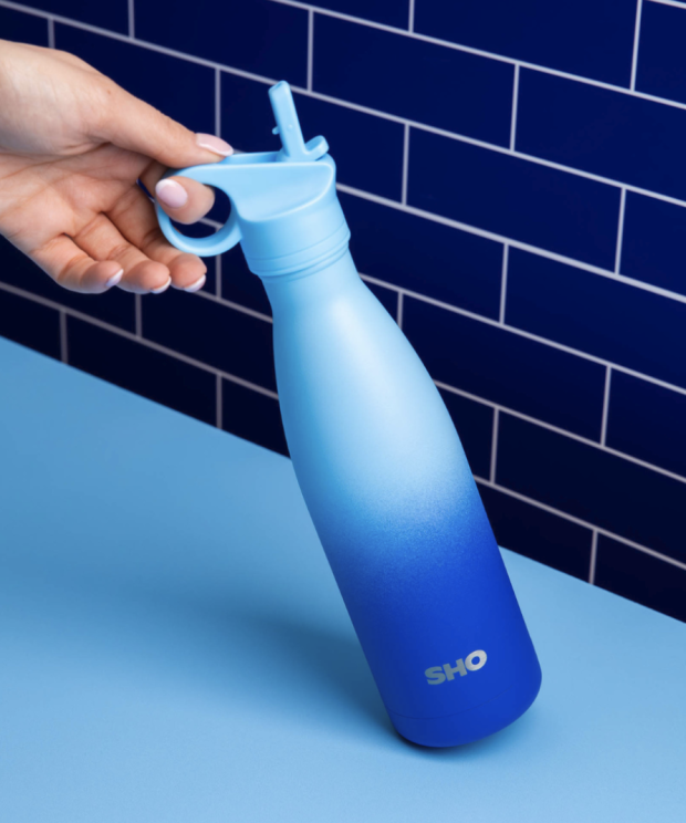 Sticlă oțel inoxidabil, 500ml - Ombre albastru