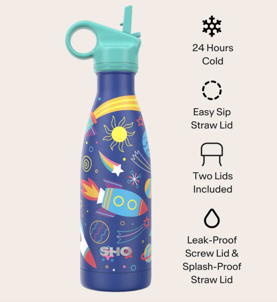 Sticlă termos din oțel inoxidabil, 375ml – Univers