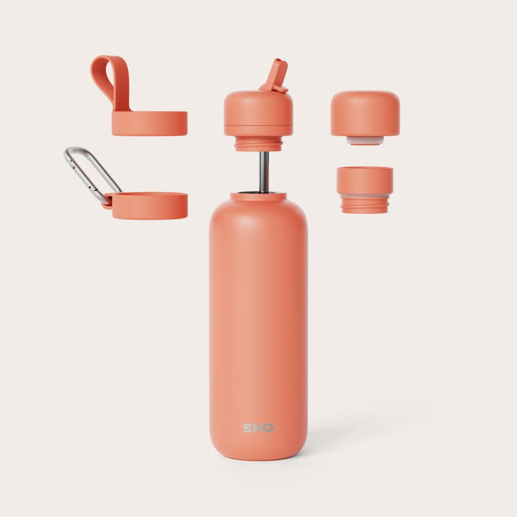 Sticlă termos - cu pereți dublii, 500ml, Apricot