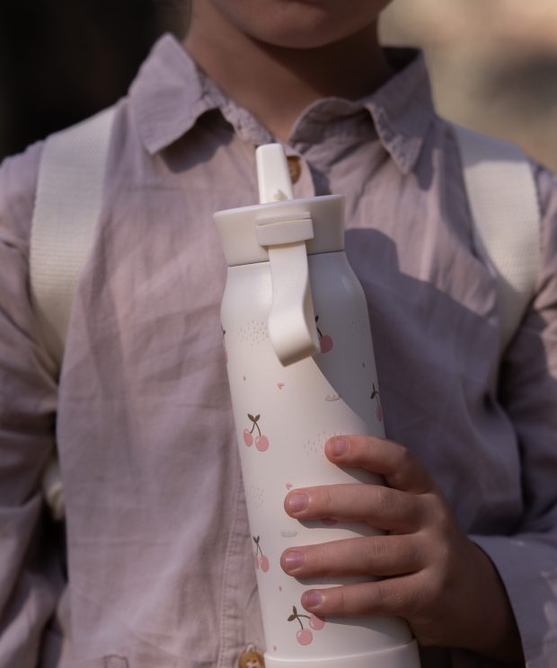 Sticlă termică pentru fetițe din oțel inoxidabil 500ml - Cherry