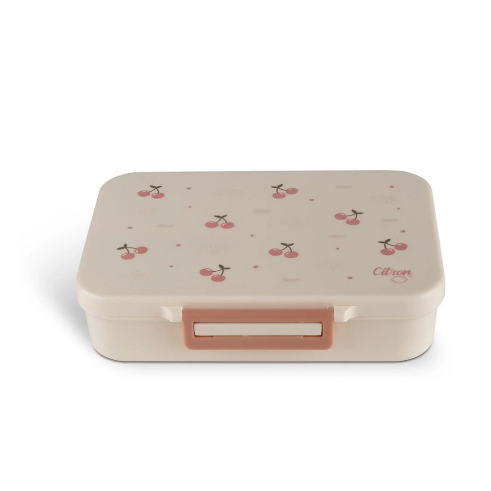 Caserolă prânz din Tritan cu 4 compartimente, design Cherry