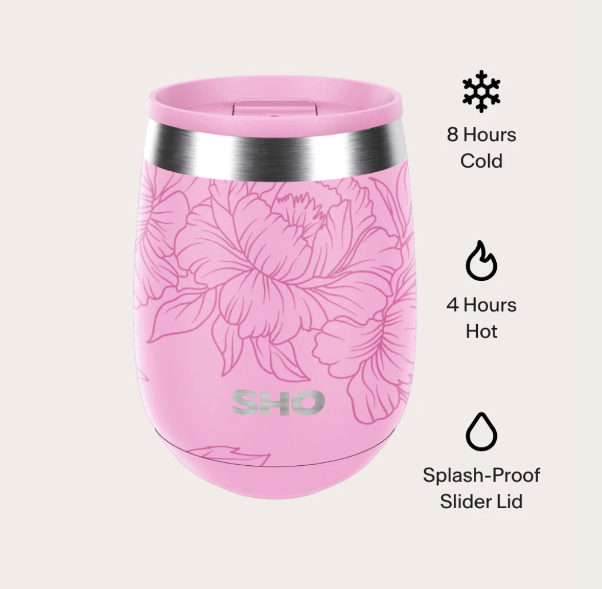 Cană din oțel inoxidabil cu capac, 360ml - Spring