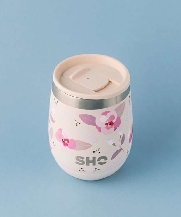 Cană din oțel inoxidabil cu capac, 360ml - Summer Romance