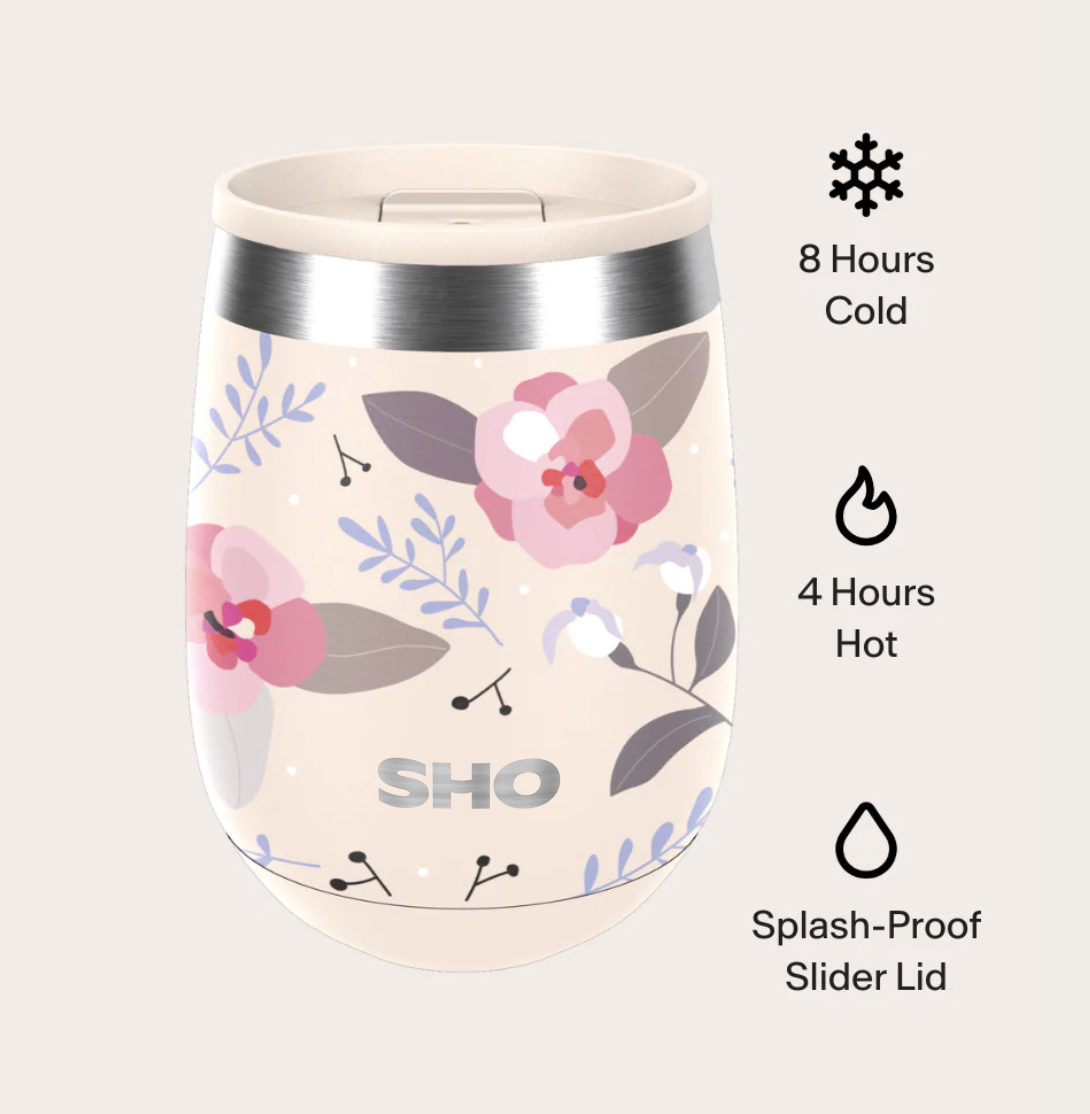 Cană din oțel inoxidabil cu capac, 360ml - Summer Romance