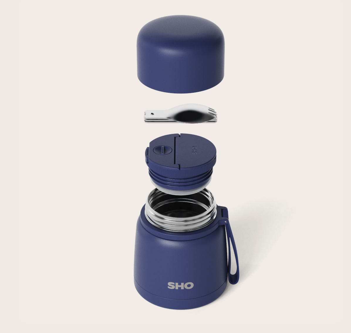 Borcan termic pentru alimente, 400ml, cu tacâm - Bluemarin