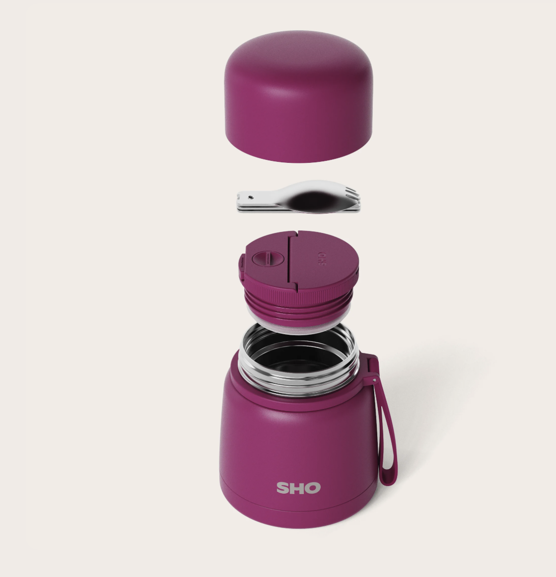 Borcan termic pentru alimente, 400ml, cu tacâm - Verry Berry